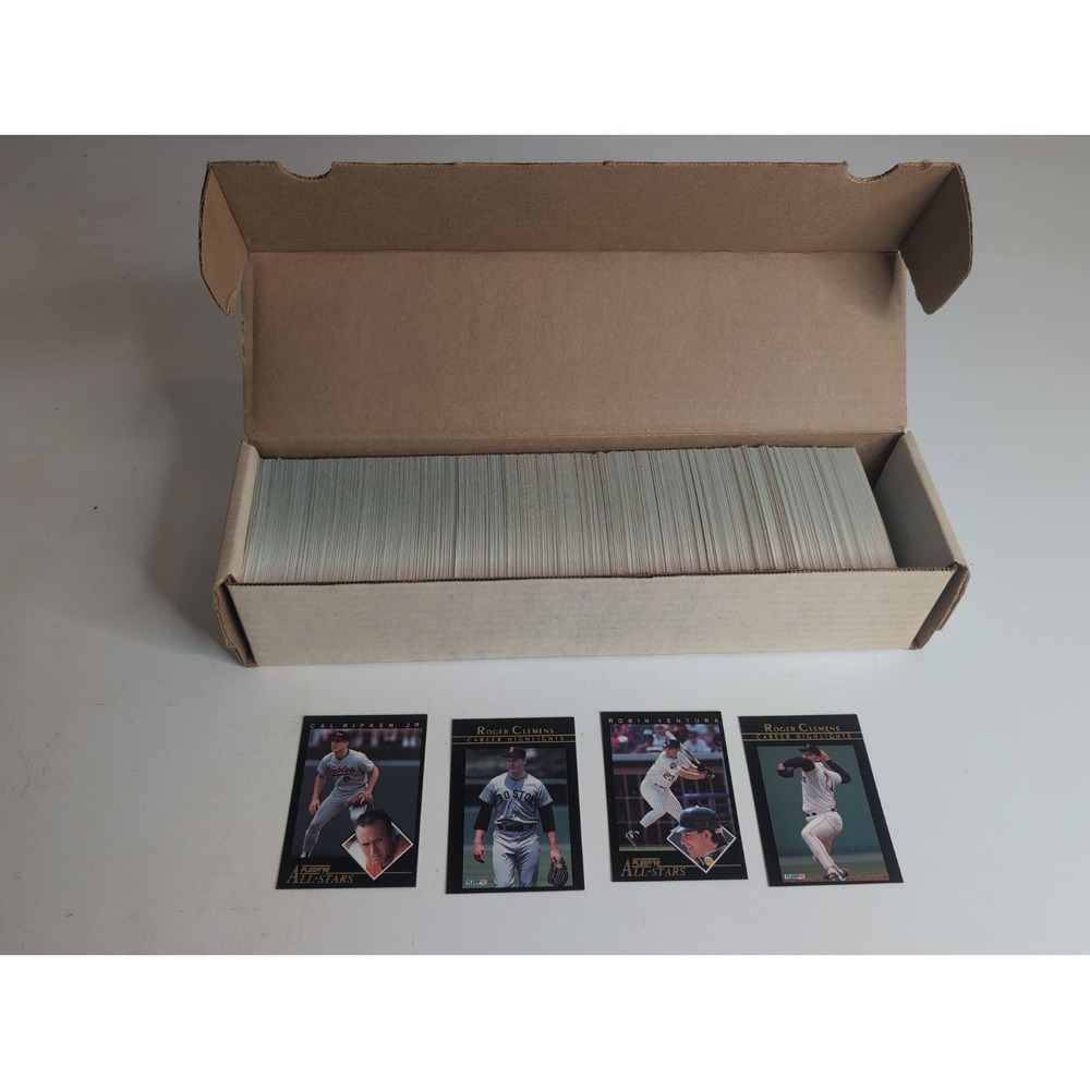 Mixed Lot 1992 Fleer Baseball Cards Gradable Superstars Roger Clemens Cal Ripken